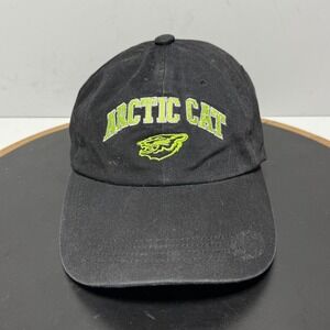 Arctic Cat Hat Men One Size Adjustable Strapback Black Embroidered Snowmobile